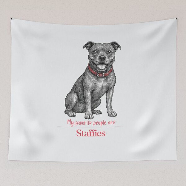Item preview, My Favorite People Are Staffies | Staffy Mom Dad Gift | Staffy Christmas Gift | Staffy Birthday Gift | Staffordshire Bull Terrier Shirt designed and sold by The Frog.