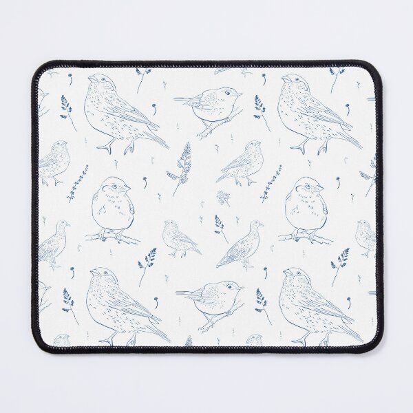 Item preview, Vintage Blue Toile Forest Birds and Botanical Pattern designed and sold by LYAN-STORE.