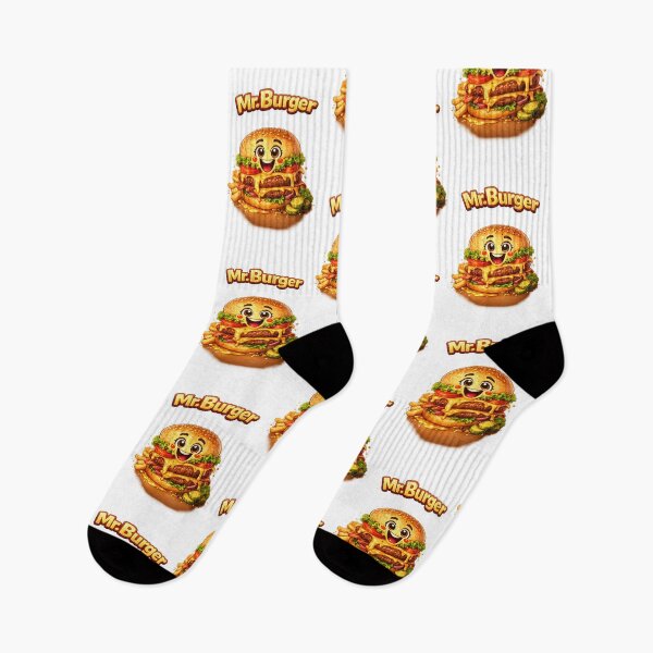 Item preview, Smiling Cheesy Burger Character with Dripping Sauce  designed and sold by Les-Ink-Studio.
