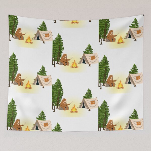 Item preview, Camping Bear Coffee Lover with Dog – Outdoor Adventure Design designed and sold by gluxdesing.