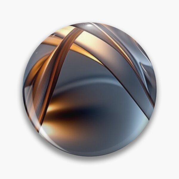 Item preview, Liquid Metal Chrome Waves with Molten Gold Glow designed and sold by LYAN-STORE.