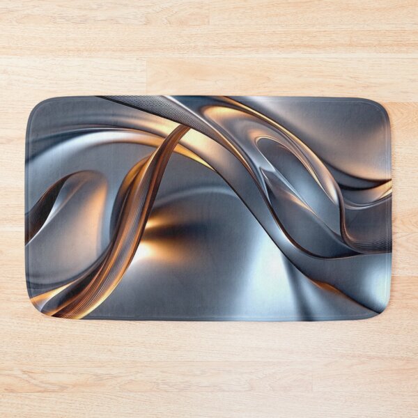 Item preview, Liquid Metal Chrome Waves with Molten Gold Glow designed and sold by LYAN-STORE.