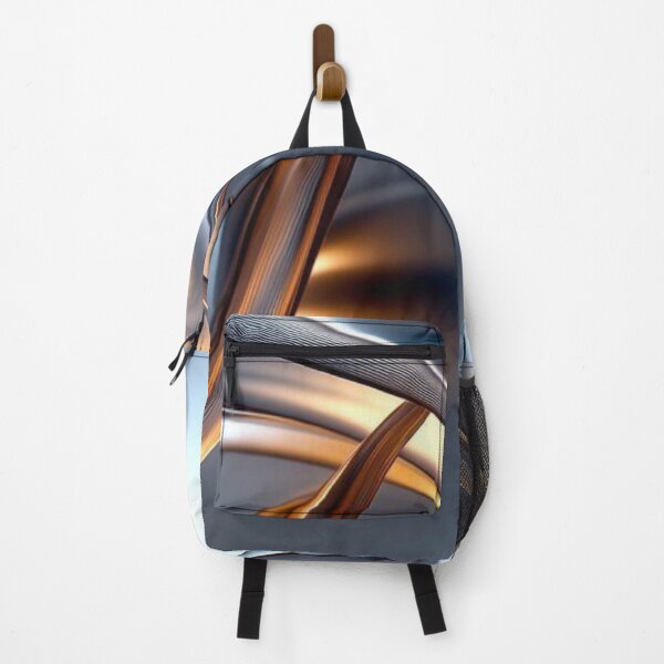 Item preview, Liquid Metal Chrome Waves with Molten Gold Glow designed and sold by LYAN-STORE.