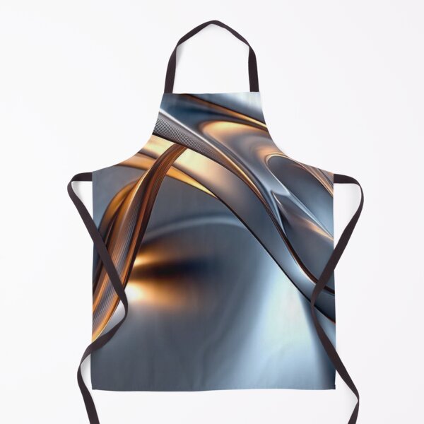 Item preview, Liquid Metal Chrome Waves with Molten Gold Glow designed and sold by LYAN-STORE.