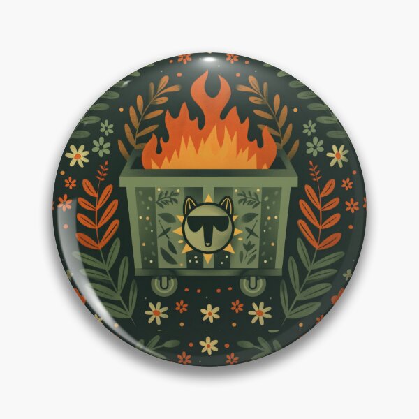 Item preview, Scandinavian Folk Art, Dumpster Fire designed and sold by xiao xuans.