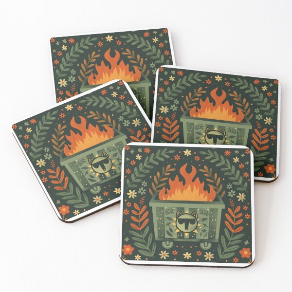 Item preview, Scandinavian Folk Art, Dumpster Fire designed and sold by xiao xuans.