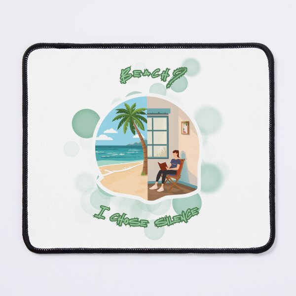 Item preview, Beach I Chose Silence Funny Introvert Summer Meme designed and sold by iamKRUK.
