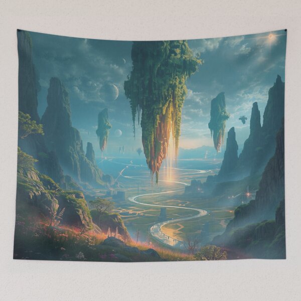 Item preview, Skyroot Sanctuary Fantasy Alien Landscape designed and sold by Luminous Wilds.