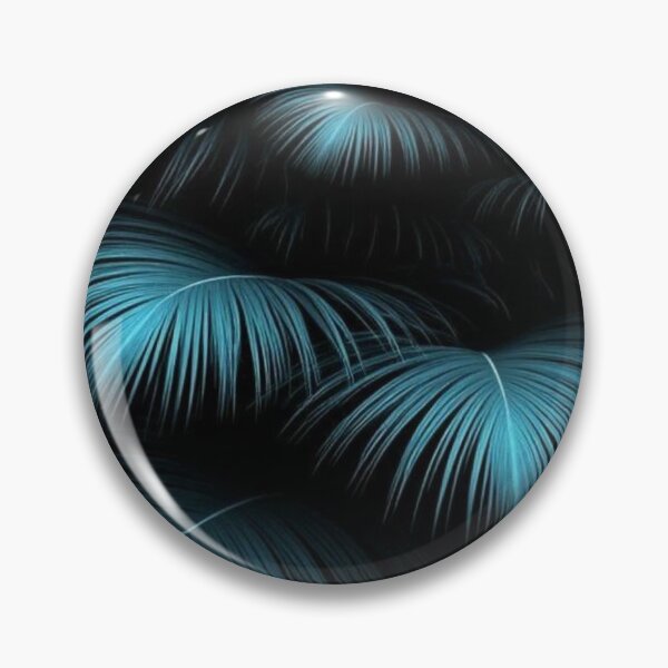 Item preview, Dark Teal Neon Palm Leaves - Tropical Midnight Botanical Pattern designed and sold by LYAN-STORE.