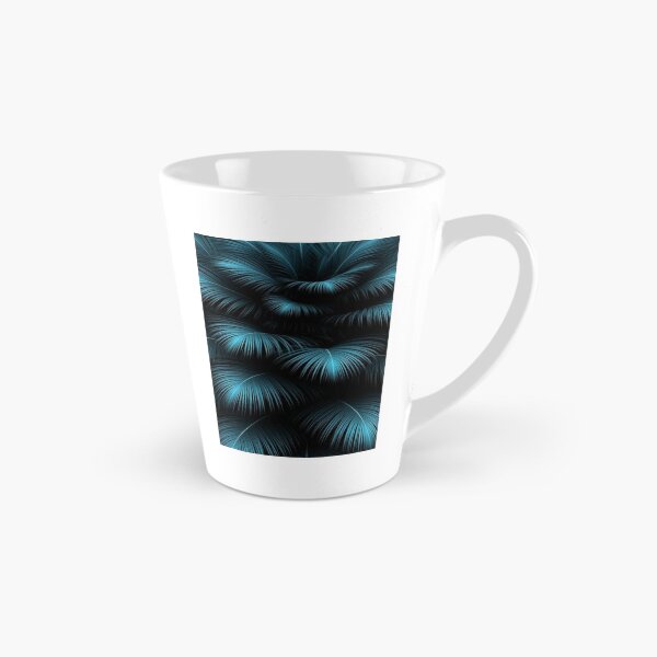 Item preview, Dark Teal Neon Palm Leaves - Tropical Midnight Botanical Pattern designed and sold by LYAN-STORE.