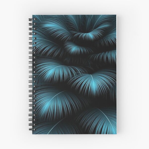 Item preview, Dark Teal Neon Palm Leaves - Tropical Midnight Botanical Pattern designed and sold by LYAN-STORE.