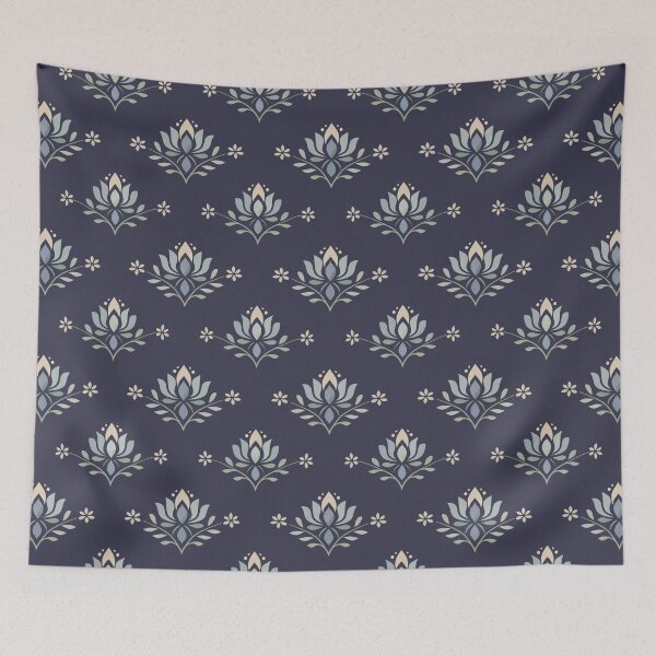 Item preview, Elegant Lotus Floral Repeat Pattern designed and sold by TheFourthGarden.