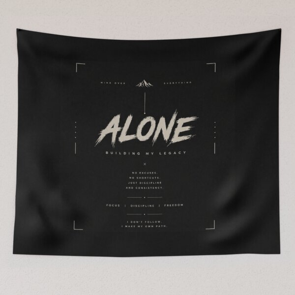 Item preview, ALONE Under the Moonlight – Finding Peace in Silence designed and sold by NovaInfinityStudio.