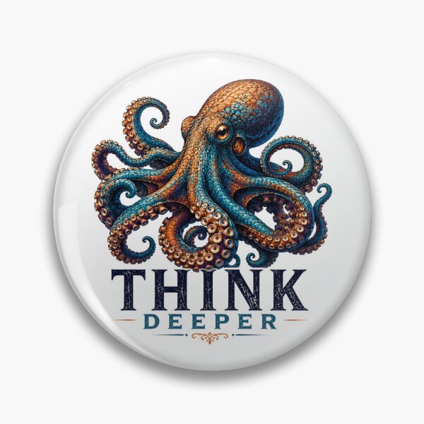 Item preview, Think Deeper Octopus Vintage Ocean Wisdom Design designed and sold by the-dovlat.