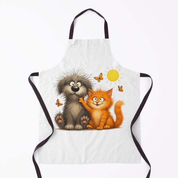 Item preview, Big Fluffy Cat and Small Scruffy Dog Under the Sun designed and sold by Les-Ink-Studio.