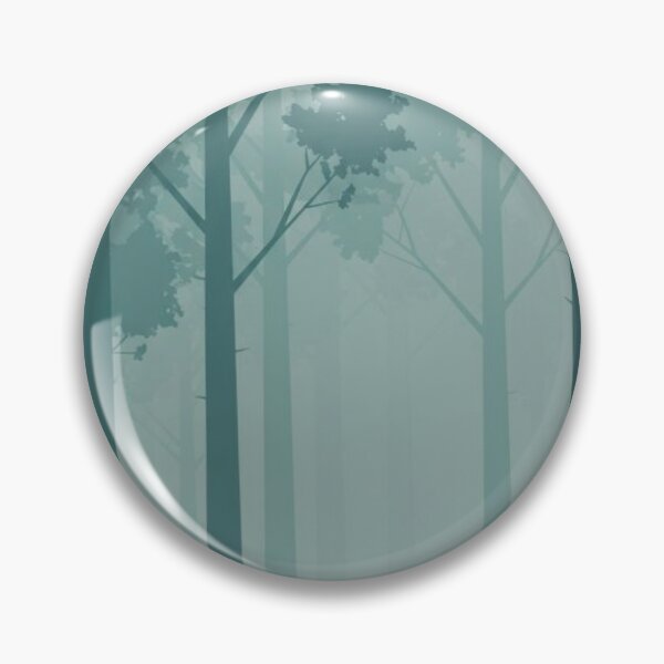 Item preview, Misty Pine Forest - Minimalist Teal Scandinavian Woods Landscape designed and sold by LYAN-STORE.