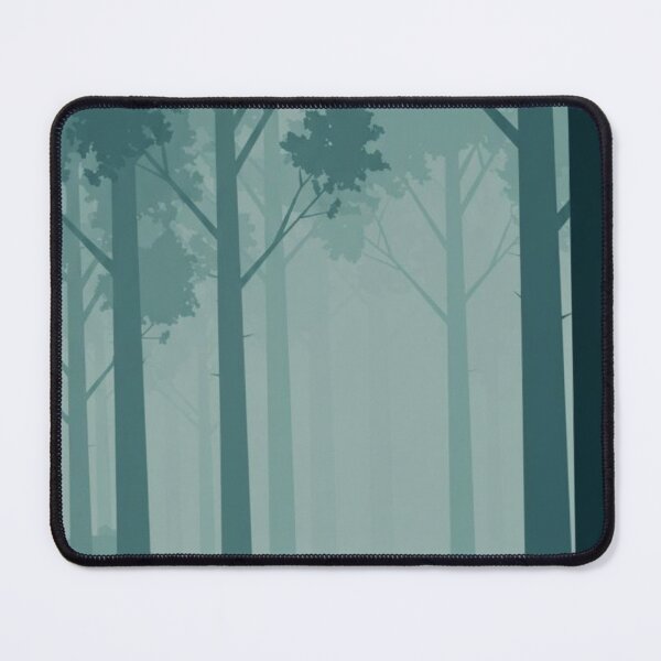 Item preview, Misty Pine Forest - Minimalist Teal Scandinavian Woods Landscape designed and sold by LYAN-STORE.