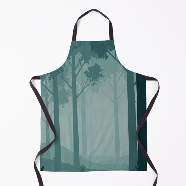 Item preview, Misty Pine Forest - Minimalist Teal Scandinavian Woods Landscape designed and sold by LYAN-STORE.