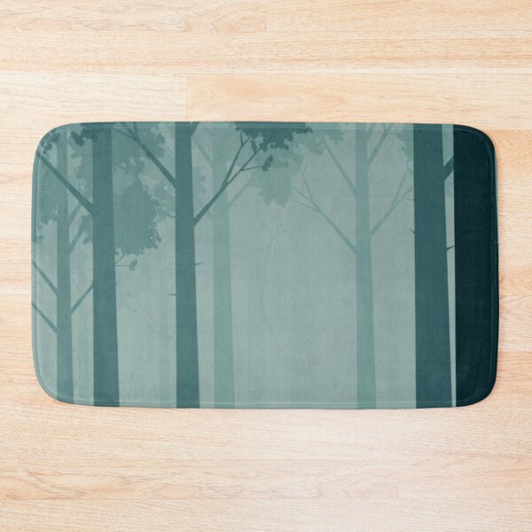 Item preview, Misty Pine Forest - Minimalist Teal Scandinavian Woods Landscape designed and sold by LYAN-STORE.