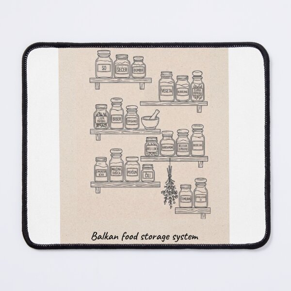 Item preview, Balkan Food Storage System - Kitchen Spice  Collection Funny Balkan Art designed and sold by Mastalina99.