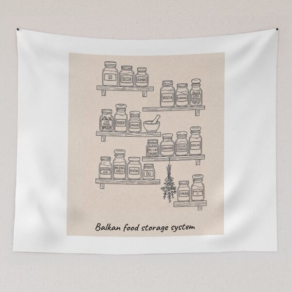 Item preview, Balkan Food Storage System - Kitchen Spice  Collection Funny Balkan Art designed and sold by Mastalina99.