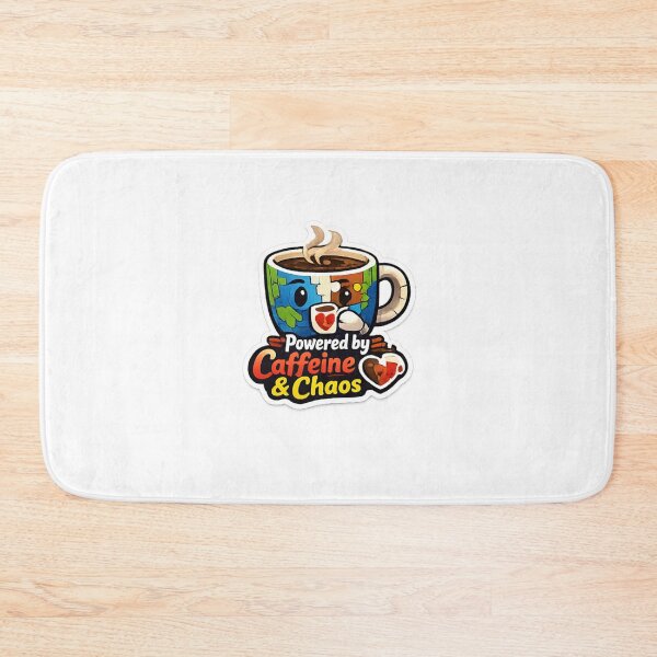 Item preview, Powered By Caffeine And Chaos Funny Coffee Sticker designed and sold by Jyotisima8929.