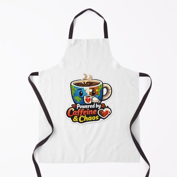 Item preview, Powered By Caffeine And Chaos Funny Coffee Sticker designed and sold by Jyotisima8929.