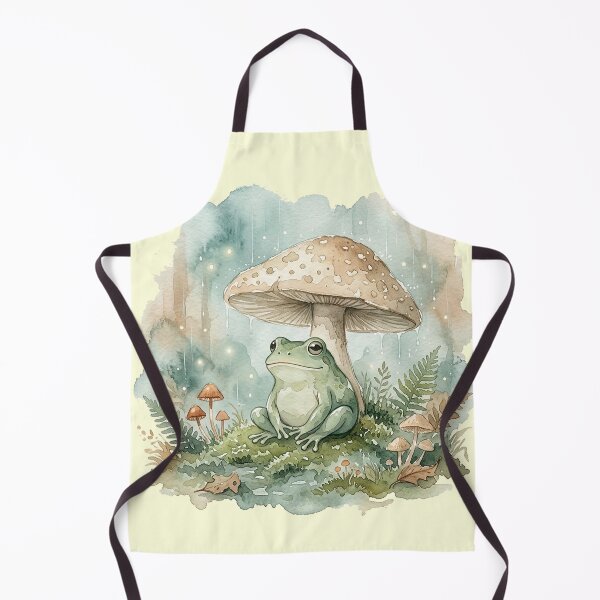 Item preview, Cozy Rainy Day Frog Under Mushroom Shelter designed and sold by GrabaHuk.