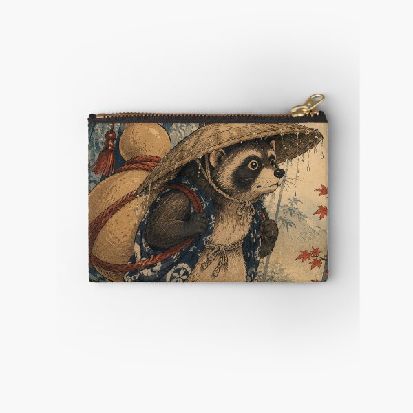 Item preview, Gourd Traveler - Vintage Japanese Tanuki Ukiyo-e Woodblock designed and sold by bapupa.