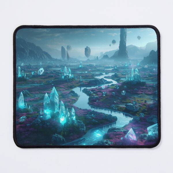 Item preview, Crystal Horizon Fantasy Sci-Fi Landscape designed and sold by Luminous Wilds.