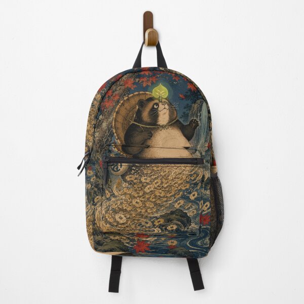 Item preview, Leaf Transformation - Vintage Japanese Tanuki Ukiyo-e Woodblock designed and sold by bapupa.