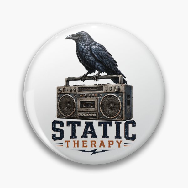 Item preview, Static Therapy Retro Boombox Raven Design designed and sold by the-dovlat.