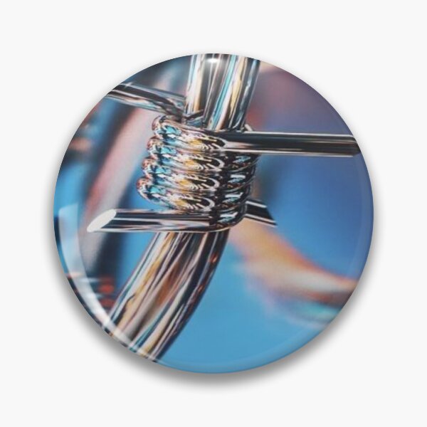 Item preview, Y2K Chrome Barbed Wire - Abstract Cyber Grunge Texture designed and sold by LYAN-STORE.