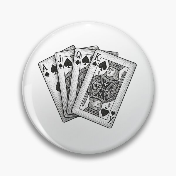 Item preview, Royal Flush Spades Poker Cards Vintage Casino Design designed and sold by Kavya Art.