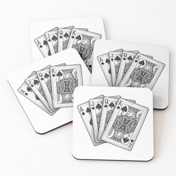Item preview, Royal Flush Spades Poker Cards Vintage Casino Design designed and sold by Kavya Art.
