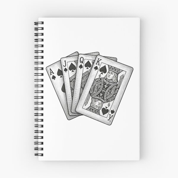 Item preview, Royal Flush Spades Poker Cards Vintage Casino Design designed and sold by Kavya Art.