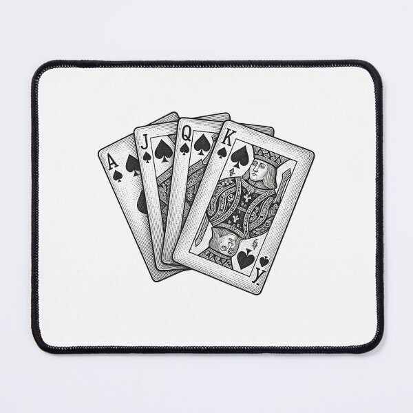 Item preview, Royal Flush Spades Poker Cards Vintage Casino Design designed and sold by Kavya Art.