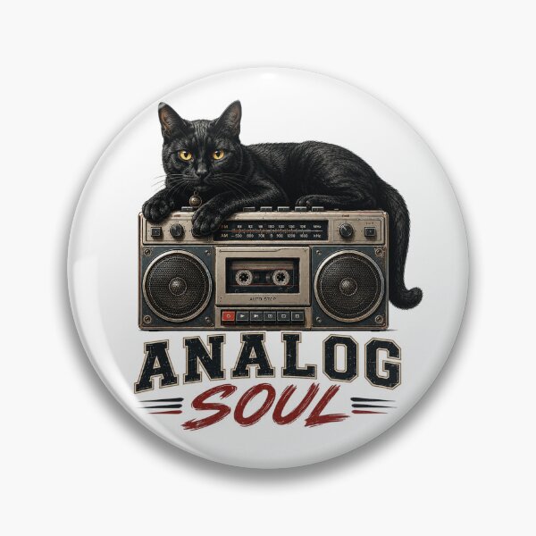 Item preview, Analog Soul Vintage Cat Music Lover Design designed and sold by the-dovlat.