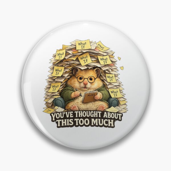 Item preview, Anxious Hamster Overthinker Notebook Gift designed and sold by Gentlestate.