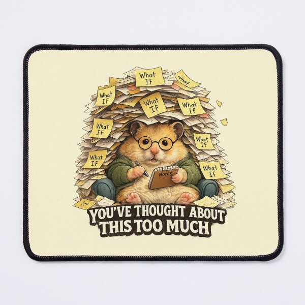 Item preview, Anxious Hamster Overthinker Notebook Gift designed and sold by Gentlestate.