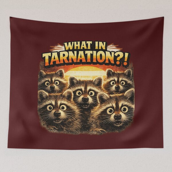 Item preview, What In Tarnation Funny Raccoon Shocked Retro Humor Gift designed and sold by irfanshikh.