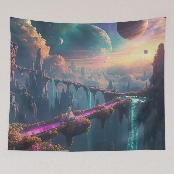 Item preview, Nebula Garden Fantasy Alien Landscape designed and sold by Luminous Wilds.