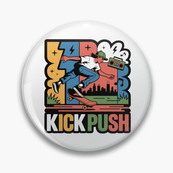 Item preview, Kick Push Skate Hip Hop Street Art designed and sold by LukaRealm.