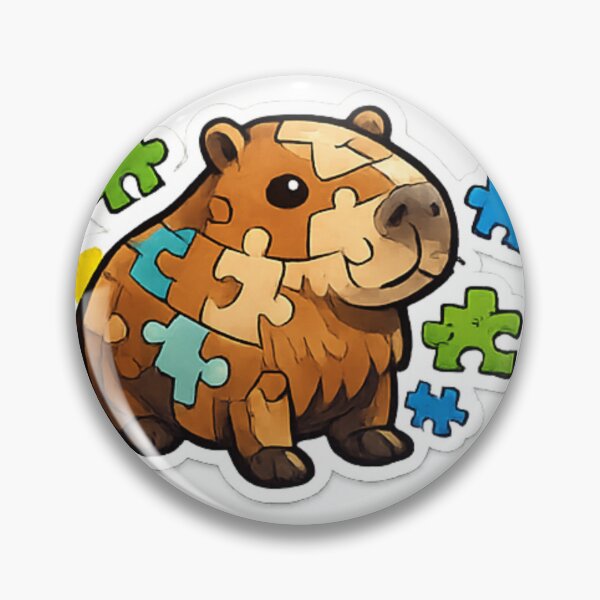 Item preview, Cute Puzzle Capybara Sticker designed and sold by Jyotisima8929.