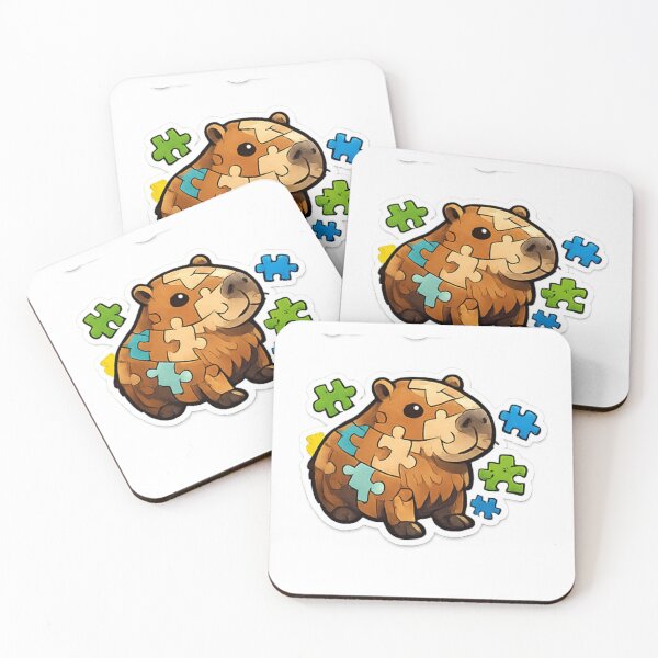 Item preview, Cute Puzzle Capybara Sticker designed and sold by Jyotisima8929.
