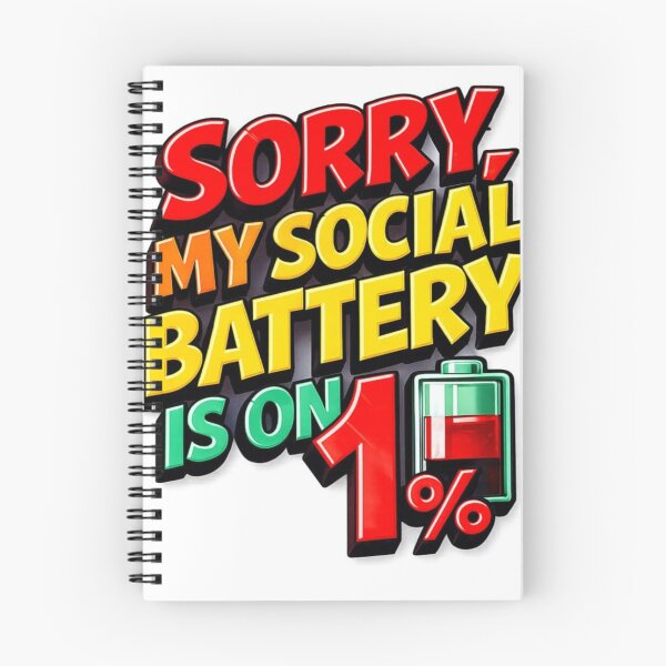 Item preview, Funny Creative Captions / Sorry my social batery is on 1% designed and sold by Creative T-shirts.