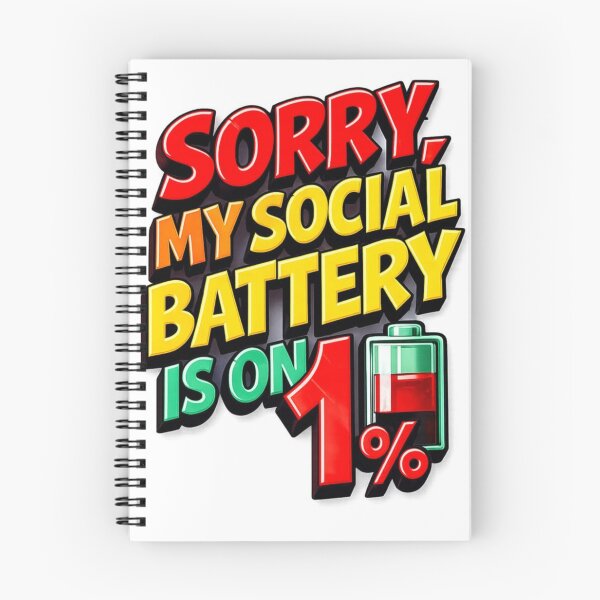 Item preview, Funny Creative Captions / Sorry my social batery is on 1% designed and sold by Creative T-shirts.