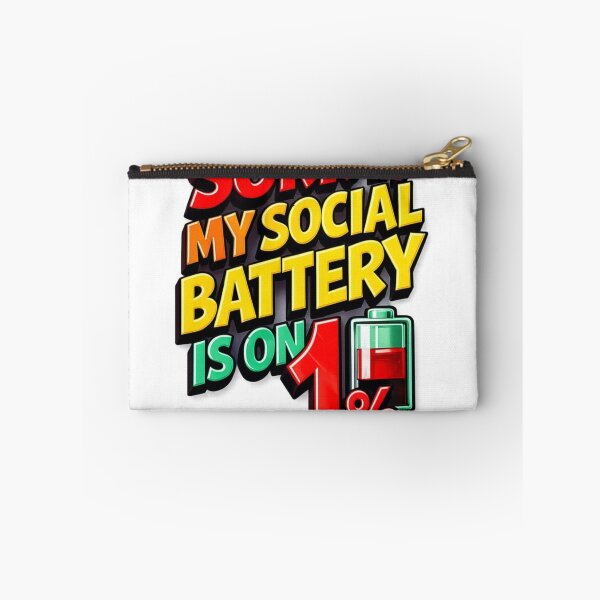 Item preview, Funny Creative Captions / Sorry my social batery is on 1% designed and sold by Creative T-shirts.