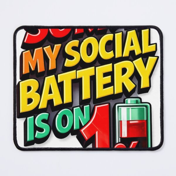 Item preview, Funny Creative Captions / Sorry my social batery is on 1% designed and sold by Creative T-shirts.