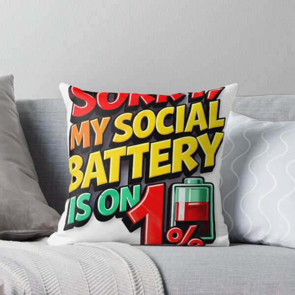 Item preview, Funny Creative Captions / Sorry my social batery is on 1% designed and sold by Creative T-shirts.